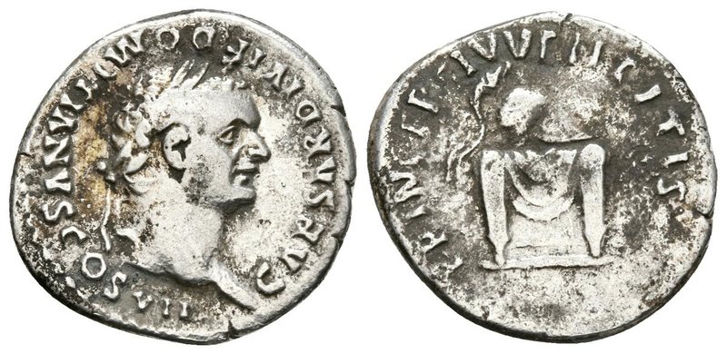 DOMICIANO. Denario. (Ar. 3,20g/18mm). 80-81 d.C. Roma. (RIC 271). MBC-.