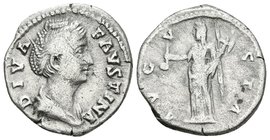 FAUSTINA I. Denario. (Ar. 3,05g/17mm). 138-140 d.C. Roma. (RIC 368). MBC-.