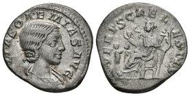 JULIA SOEMIAS. Denario. 218-222 d.C. Antioquía. A/ Busto drapeado a derecha. IVLIA SOEMIAS AVG. R/ Venus sedente a izquierda con manzana y cetro, a su...