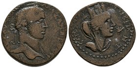 ALEJANDRO SEVERO. Ae27. 222-235 d.C. Mesopotamia, Nisibis. A/ Busto laureado a derecha, con ligero drapeado sobre el hombro izquierdo. R/ Busto de Tyc...