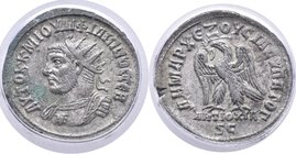 FILIPO I. Tetradracma. Año 3=248 d.C. Antioquía. A/ Busto radiado, con coraza a izquierda, el pectoral de la coraza decorado con gorgona. R/ Aguila es...