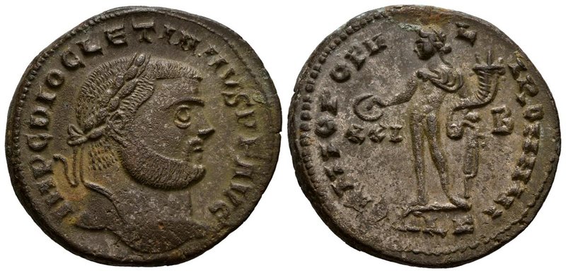 DIOCLECIANO. Follis. 301 d.C. Alejandría. A/ Busto laureado a derecha. IMP C DIO...