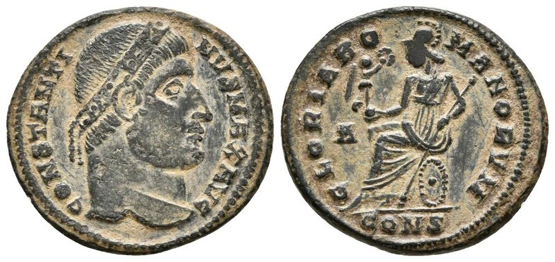 CONSTANTINO I. Follis. (Ae. 2,98g/20mm). 306-337 d.C. Constantinopla. (RIC 34var...