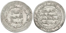 CALIFATO OMEYA. Al-Walid I Ibn ´Abd Al-Malik. Dirham. 96 H. Dimashq (Damasco). Album 128. Ar. 2,89g. Graffitis. MBC+.