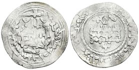 CALIFATO DE CORDOBA. Abd Al-Rahman III. Dirham. 337 H. Madinat Al-Zahra. Citando a Muhammad en la IA. Vives 417. Ar. 3,14g. MBC-.