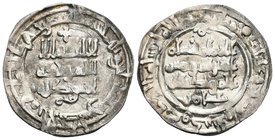 CALIFATO DE CORDOBA. Hisham II. Dirham. 380 H. Al-Andalus. Citando a Amir en la IIA. Vives 512. Ar. 2,45g. MBC.