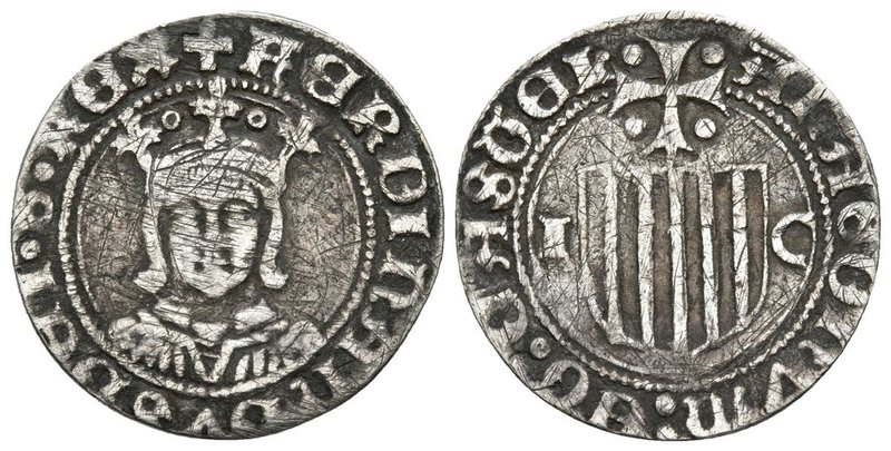 FERNANDO EL CATOLICO. 1/2 Real. (1479-1516). Zaragoza. Cru.V.S. 1305; Cru.C.G. 3...