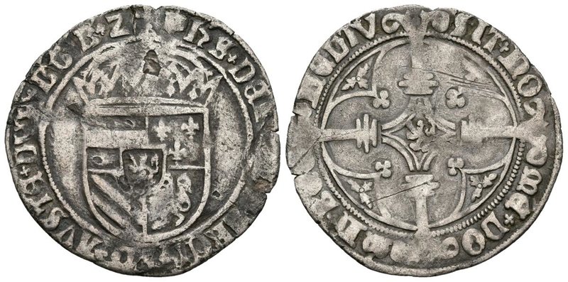 FELIPE EL HERMOSO. 1 Patard. (1496-1499). Brabante. Van Gelder & Hoc 112.1. Ar. ...