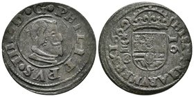 FELIPE IV. 16 Maravedís. 1662. Cuenca CA. Cal-1317; J.S. M-190. Ae. 3,73g. MBC-.