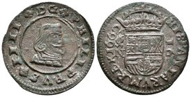 FELIPE IV. 16 Maravedís. 1662. Granada N. Cal-1351; J.S. M-231. Ae. 3,33g. MBC.