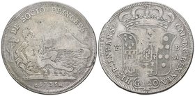 CARLOS III. 120 Grana (1 Piastra). 1735. Nápoles F-B/A, G-H. Vti. 145; Km#147. Ar. 24,69g. BC+.