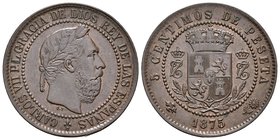 CARLOS VII. 5 Céntimos. 1875. Bruselas. Cal-10. Ae. 5,02g. EBC-.