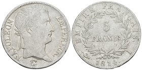 FRANCIA. Napoleón. 5 Francs. 1814 I. Limoges. G. 584; F. 307. Ar. 24,84g. Rayitas. MBC+/MBC. Rara.