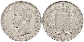 FRANCIA. 5 Francs. 1830. Rouen B. F. 311/41. Ar. 24,88g. Golpecitos en el canto. MBC-.