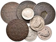 ANGOLA. Lote compuesto por 8 monedas de diferentes módulos y años, una de ellas con resello. MBC-/EBC-. A EXAMINAR.