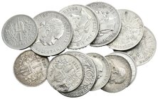 AUSTRIA. Lote compuesto por 13 monedas, conteniendo: 20 Kreuzer 1771; 1 Corona 1894, 1903, 1908, 1913, 1914, 1915 y 1916; 2 Coronas 1912 y 1913 y 1 Fl...