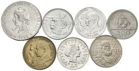 BRASIL. Lote compuesto por 7 monedas de diferentes módulos, valores, metales y precios. MBC/EBC. A EXAMINAR.