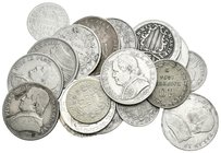 ESTADOS PAPALES. Lote compuesto por 20 monedas de plata, conteniendo: 10 Baiocchi. 1864 R; 10 Soldi. 1867, 1868 y 1869; 20 Baiocchi. 1860, 1861, 1863 ...