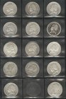 FRANCIA. Lote compuesto por 13 monedas de 5 Francs de Louis XVIII, conteniendo: 1816 Perpignan Q; 1818 Rouen B; 1819 Rouen B; 1820 París A; 1821 Lille...