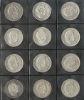 FRANCIA. Lote compuesto por 21 monedas de 5 Francs de Louis Philippe I, conteniendo: 1831 Rouen B; 1831 Toulouse M; 1831 Lille W; 1831 Nantes T; 1832 ...
