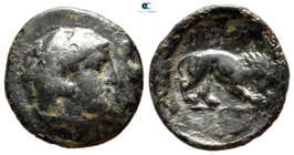 Kings of Macedon. Uncertain mint in Macedon. Perdikkas III 365-359 BC. Bronze Æ