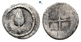 Kings of Macedon. Aigai. Alexander I 495-450 BC. Hemiobol AR