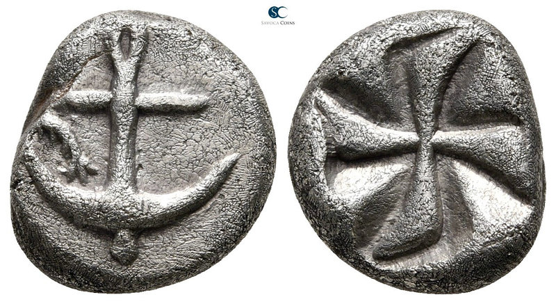 Thrace. Apollonia Pontica 450-350 BC. 
Drachm AR

14 mm., 3,93 g.



very...