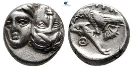 Moesia. Istrus 340/30-313 BC. Hemidrachm AR