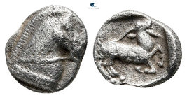 Thraco Macedonian Region. Monetary League in Pangaion 465-430 BC. Trihemiobol AR