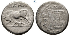 Illyria. Apollonia circa 229-100 BC. Victoriatus AR