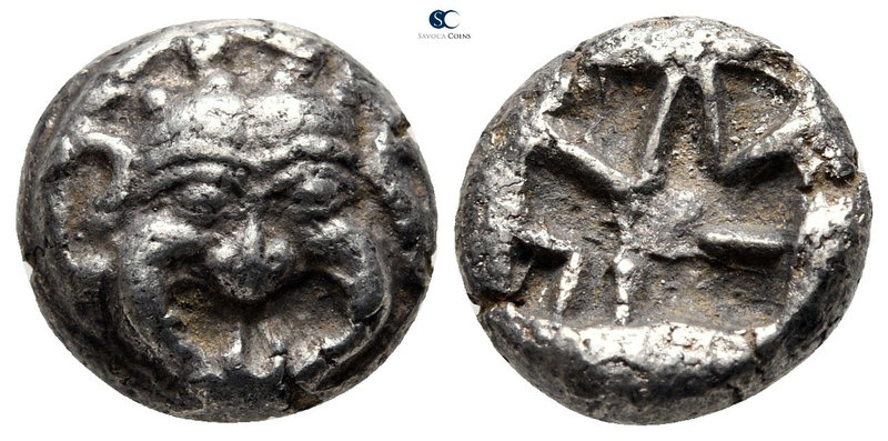 Mysia. Parion 500-400 BC. 
Drachm AR

13 mm., 4,12 g.



very fine