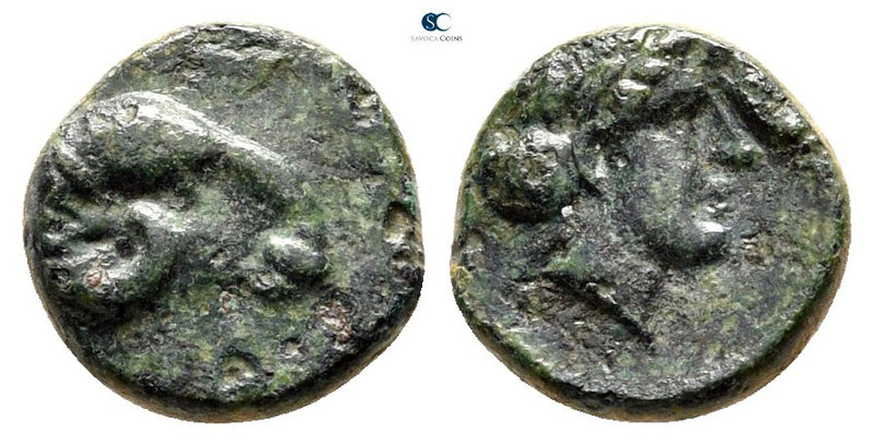 Troas. Kebren 350-310 BC. 
Bronze Æ

9 mm., 0,85 g.



very fine