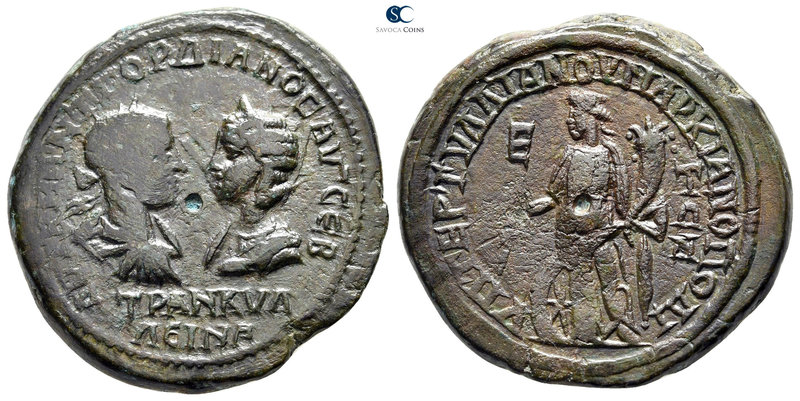 Moesia Inferior. Marcianopolis. Gordian III with Tranquillina AD 238-244. 
Bron...