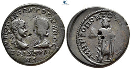 Moesia Inferior. Tomis. Gordian III with Tranquillina AD 238-244. Tetrassarion Æ