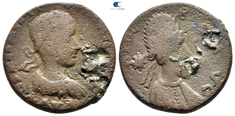 Mesopotamia. Edessa. Gordian III with Abgar X Phraates AD 238-244. 
Bronze Æ
...