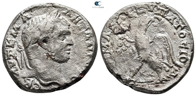 Phoenicia. Ake-Ptolemaïs. Caracalla AD 198-217. 
Tetradrachm AR

27 mm., 11,9...