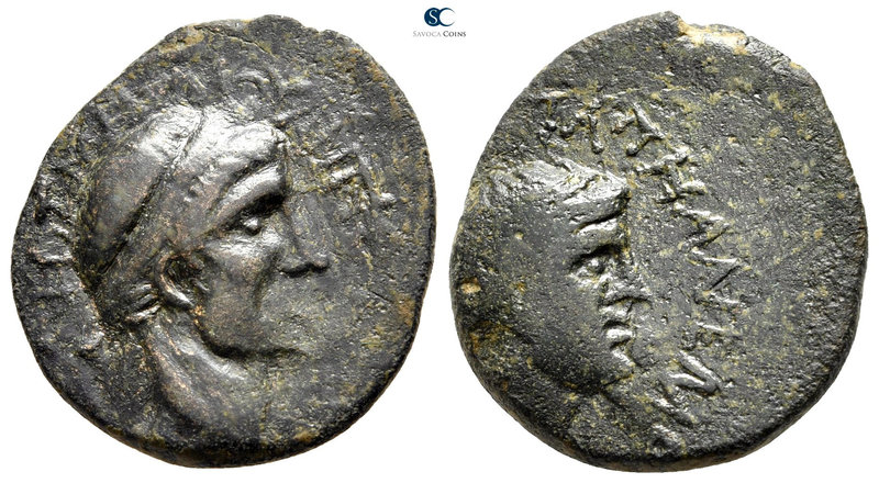 Commagene. Anemurion. Antiochos IV Epiphanes, with Iotape AD 38-72. 
Bronze Æ
...