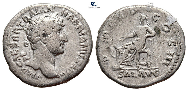 Hadrian AD 117-138. Rome
Denarius AR

19 mm., 3,06 g.



very fine