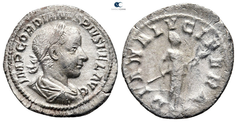 Gordian III AD 238-244. Rome
Denarius AR

20 mm., 1,98 g.



very fine