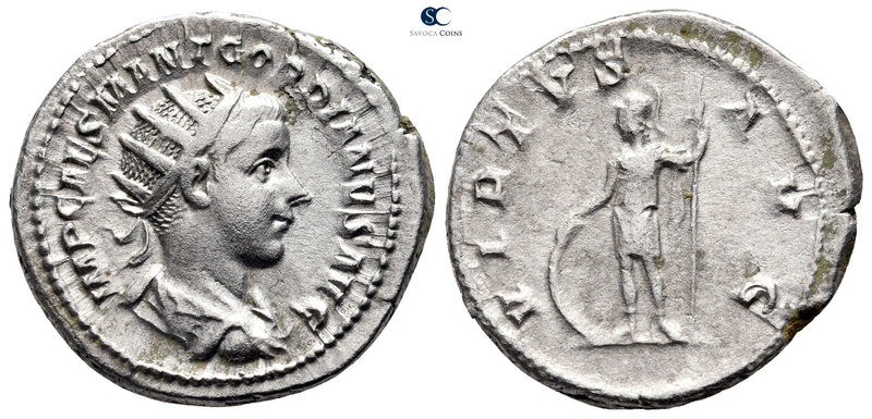 Gordian III AD 238-244. Rome
Antoninianus AR

23 mm., 4,49 g.



very fin...