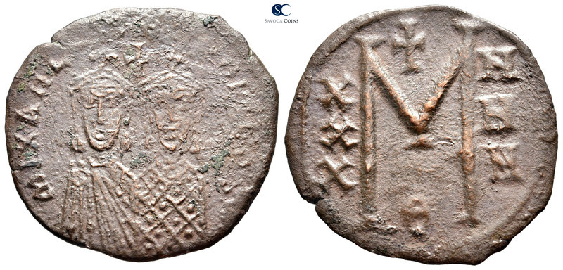 Michael II with Theophilus AD 820-829. Constantinople
Follis Æ

30 mm., 6,16 ...