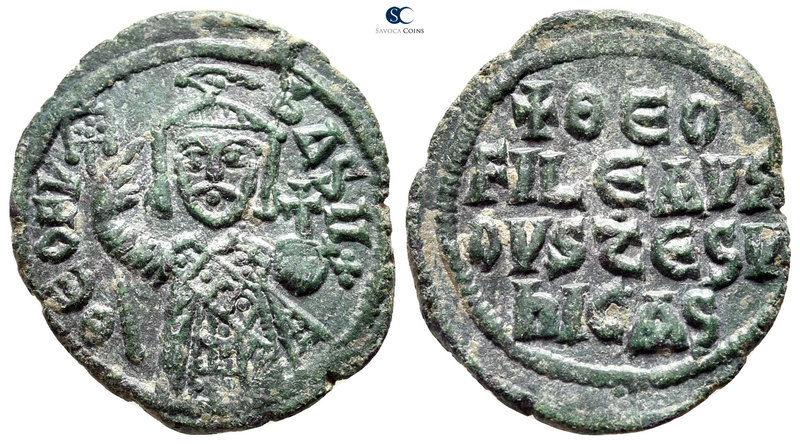 Theophilus AD 829-842. Constantinople
Follis Æ

24 mm., 5,11 g.



good v...