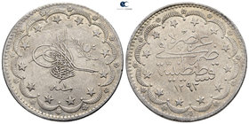 Turkey. Qustantiniya (Constantinople). Abdülhamid II AD 1876-1909. (AH 1293-1327). Dated AH 1293//1. 20 Kurush AR