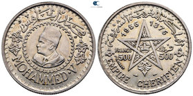 Marokko. Paris. Mohammed V. AD 1956-1961. 500 Francs