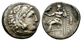 Kings of Macedon. Alexander III. "the Great" (336-323 BC). AR Drachm 
Condition: Very Fine

Weight: 4,23 gr
Diameter: 18,15 mm