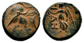 PAMPHYLIA. Side. Ae (3rd/2nd centuries BC).
Condition: Very Fine

Weight: 3,58 gr
Diameter: 14,80 mm