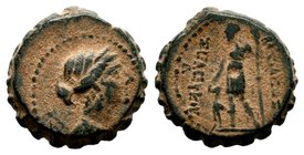 SELEUKIS & PIERIA. Seleukeia Pieria. Ae (1st century BC).
Condition: Very Fine

Weight: 4,64 gr
Diameter: 16,50 mm
