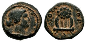 SELEUKIS & PIERIA. Seleukeia Pieria. Ae (1st century BC).
Condition: Very Fine

Weight: 3,64 gr
Diameter: 14,30 mm