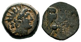 SELEUKIS & PIERIA. Seleukeia Pieria. Ae (1st century BC).
Condition: Very Fine

Weight: 6,75 gr
Diameter: 17,95 mm