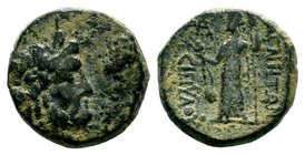 SELEUKIS & PIERIA. Seleukeia Pieria. Ae (1st century BC).
Condition: Very Fine

Weight: 4,91 gr
Diameter: 16,90 mm
